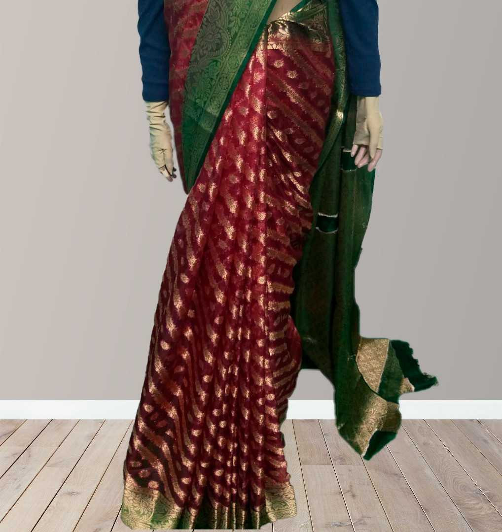 ইন্ডিয়ান, অর্গানজা, পার্টি শাড়ি, জরি সুতা, ব্লাউজ পিস, ফেস্টিভ শাড়ি, প্রিমিয়াম শাড়ি