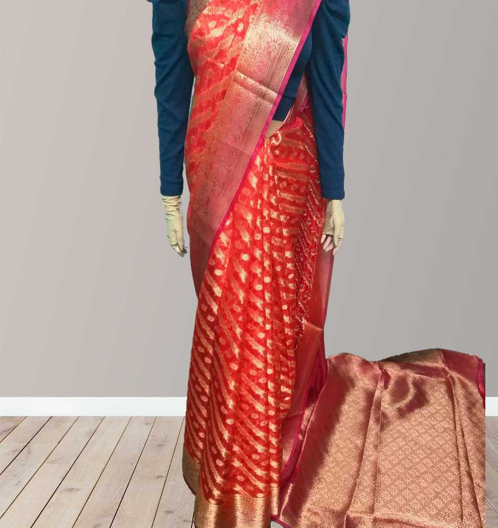 ইন্ডিয়ান, অর্গানজা, পার্টি শাড়ি, জরি সুতা, ব্লাউজ পিস, ফেস্টিভ শাড়ি, প্রিমিয়াম শাড়ি