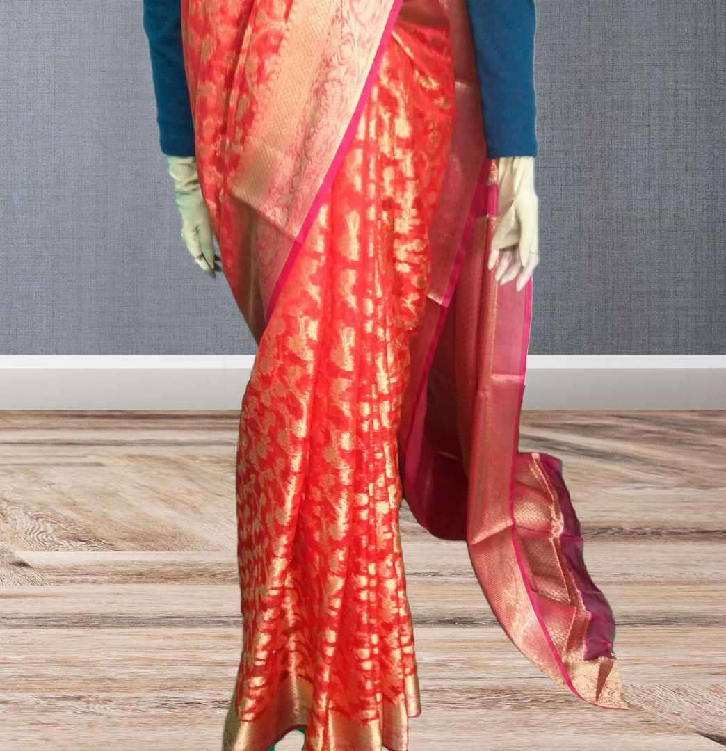 ইন্ডিয়ান, অর্গানজা, পার্টি শাড়ি, জরি সুতা, ব্লাউজ পিস, ফেস্টিভ শাড়ি, প্রিমিয়াম শাড়ি