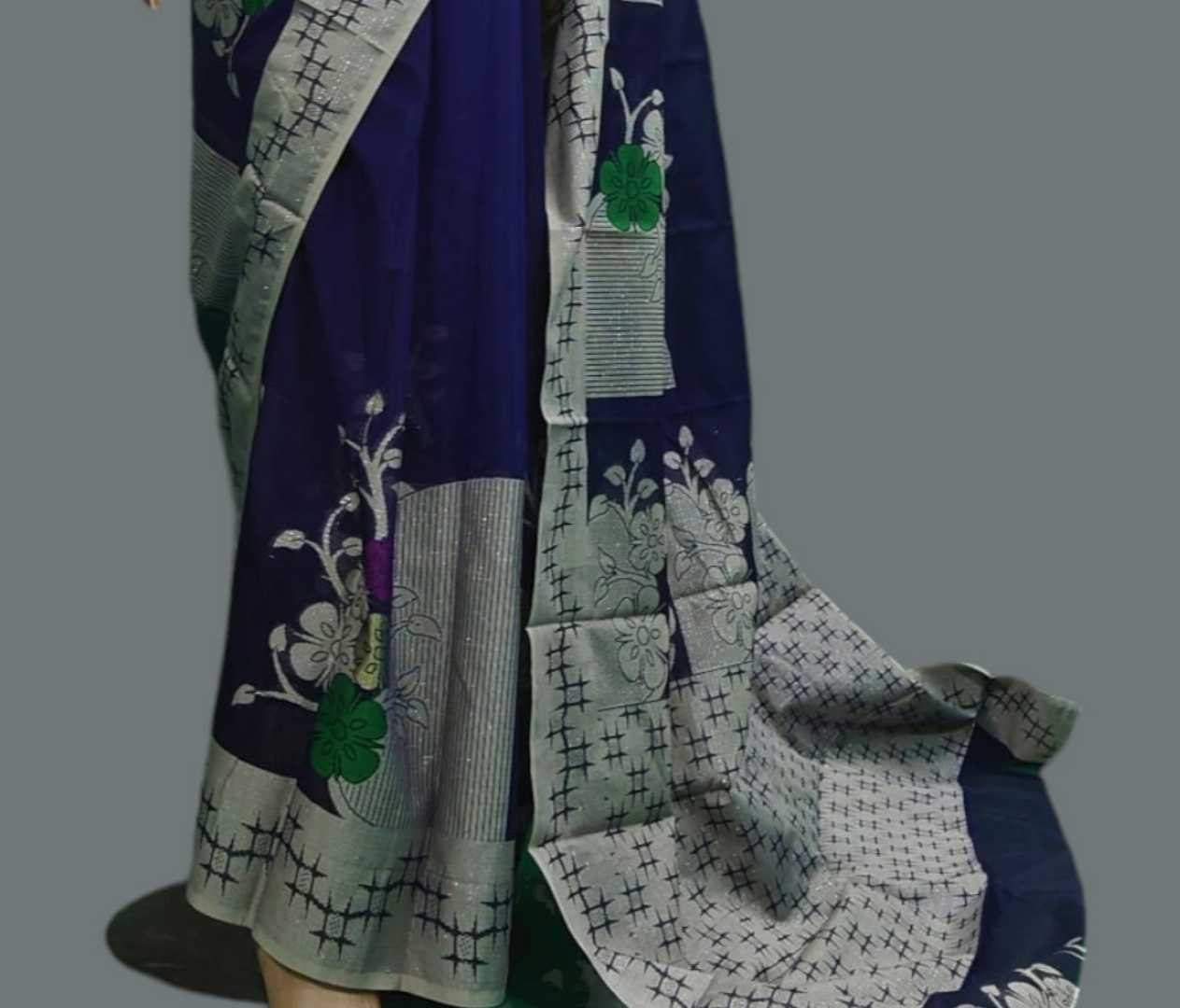 বাংলাদেশি,হাতের,ব্রুনাই,করা,তাঁতের,শাড়ি,প্রিমিয়াম শাড়ি,হাতের কাজ,ফুলের প্যাটার্ন