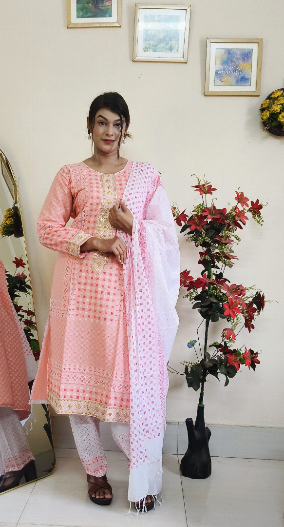 স্ল্যাব কটন থ্রি পিস, প্রিমিয়াম থ্রি পিস, টেবিল প্রিন্ট থ্রি পিস, কম্পিউটার এমব্রয়ডারি, মেয়েদের থ্রি পিস, থ্রি পিস কালেকশন, কটন থ্রি পিস, ladies three piece, premium three piece, slab cotton three piece, table print three piece, computer embroidery three piece, ladies fashion, MBR BD