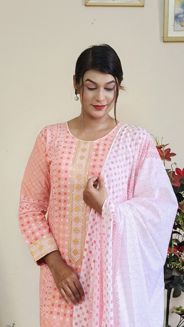 স্ল্যাব কটন থ্রি পিস, প্রিমিয়াম থ্রি পিস, টেবিল প্রিন্ট থ্রি পিস, কম্পিউটার এমব্রয়ডারি, মেয়েদের থ্রি পিস, থ্রি পিস কালেকশন, কটন থ্রি পিস, ladies three piece, premium three piece, slab cotton three piece, table print three piece, computer embroidery three piece, ladies fashion, MBR BD