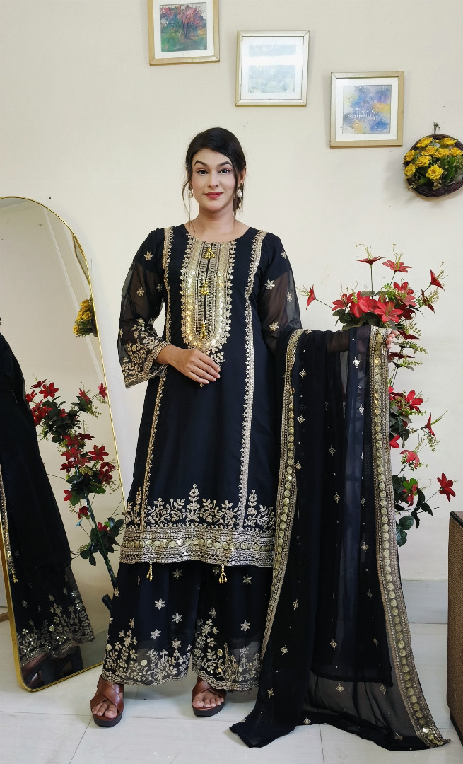 party dress garara, garara dress, party wear dress, ladies party dress, garara dress bangladesh, sequence embroidery dress, computer embroidery dress, georgette garara, ladies fashion, party wear bangladesh, গারারা, গারারা ড্রেস, পার্টি ড্রেস, মেয়েদের পার্টি ড্রেস, সিকুয়েন্স এমব্রয়ডারি, MBR BD