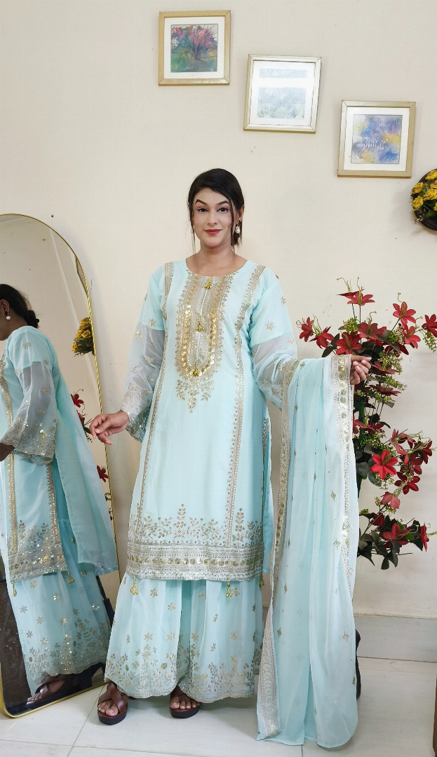 party dress garara, garara dress, party wear dress, ladies party dress, garara dress bangladesh, sequence embroidery dress, computer embroidery dress, georgette garara, ladies fashion, party wear bangladesh, গারারা, গারারা ড্রেস, পার্টি ড্রেস, মেয়েদের পার্টি ড্রেস, সিকুয়েন্স এমব্রয়ডারি, MBR BD