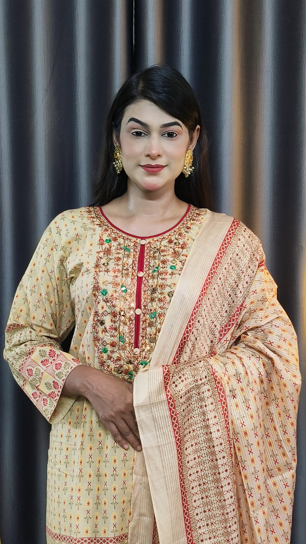 প্রিমিয়াম থ্রি পিস, স্ল্যাব কটন থ্রি পিস, স্ল্যাব কটন, মেয়েদের থ্রি পিস, থ্রি পিস বাংলাদেশ, কটন থ্রি পিস, টেবিল প্রিন্ট থ্রি পিস, এমব্রয়ডারি থ্রি পিস, কম্পিউটার এমব্রয়ডারি, ladies three piece, cotton three piece
