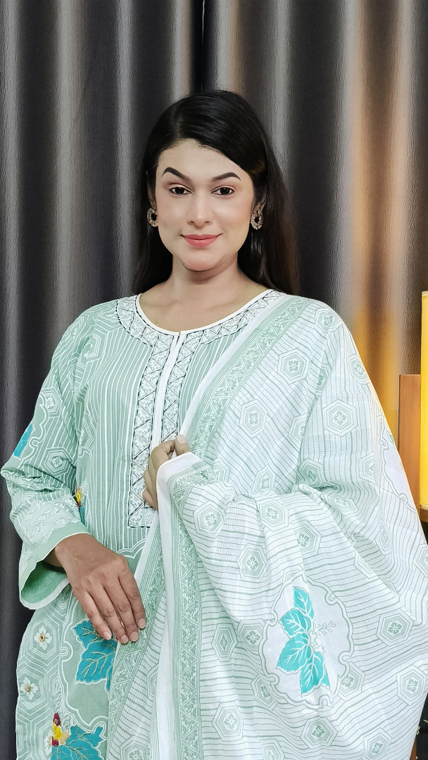 প্রিমিয়াম থ্রি পিস, স্ল্যাব কটন থ্রি পিস, স্ল্যাব কটন, মেয়েদের থ্রি পিস, থ্রি পিস বাংলাদেশ, কটন থ্রি পিস, টেবিল প্রিন্ট থ্রি পিস, এমব্রয়ডারি থ্রি পিস, কম্পিউটার এমব্রয়ডারি, ladies three piece, cotton three piece