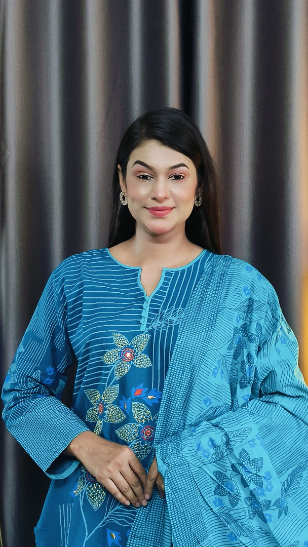 প্রিমিয়াম থ্রি পিস, স্ল্যাব কটন থ্রি পিস, স্ল্যাব কটন, মেয়েদের থ্রি পিস, থ্রি পিস বাংলাদেশ, কটন থ্রি পিস, টেবিল প্রিন্ট থ্রি পিস, এমব্রয়ডারি থ্রি পিস, কম্পিউটার এমব্রয়ডারি, ladies three piece, cotton three piece